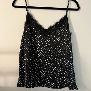 Polka Dot Lace Tank Top